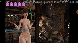 perverted waitress with big tits and ass in hentai