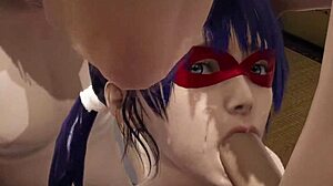 Miraculous ladybug threesome with double penetration