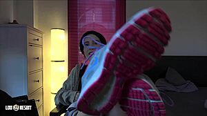 German babe wants feet licked by Lou Nesbit and Lia Louise