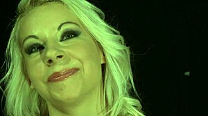 Restrained beauty swallows maledoms cum in doggystyle bondage