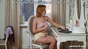 Young girl fingers her hairy wet pussy to orgasm