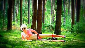 Shemale Teen Slut Using Toys Outdoors