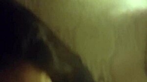 Eager slut returns for intense blowjob and face fucking with massive big black cock monster cock