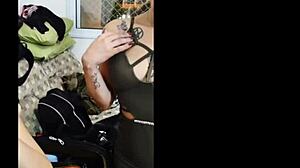 Alice Drummond Tests New Toy Before Anal Scene with Holly Ruby in Backroom