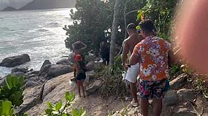 I fucked my hot friends on nudist beach with everyone watching