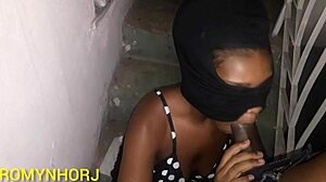 A big-dicked black guy fucks his neighbor's shaved pussy in a construction site building on the top floor in Campo Grande, Rio de Janeiro