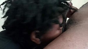 Sexy Ebony Wife Passionately Sucks My Dick Without Hands in Homemade Video