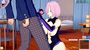 Fate Mash Kyrielight Gets Tit Rubbing In 3D Hentai, Big Tits Squeezed And Massaged In Anime Style