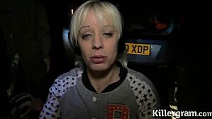 cum slut blonde loz lorrimar dogging at night sucks off strangers and takes facials