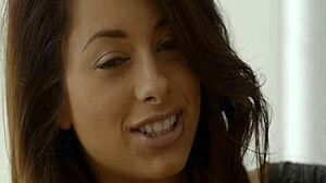 Cutie enjoys a cheerful solo play with dildo