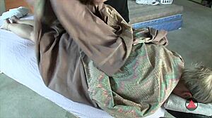 relaxing back legs and feet massage