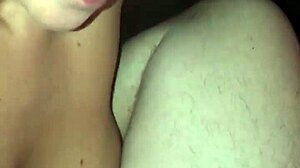 Blonde girl fucks guy with control