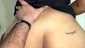 Latina friend of my mother bends over for blowjob and riding big cock