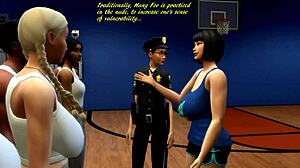 What's going on in Sims 4 Po-Leece Academy 2 parody?