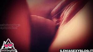 italian woman guides old cuckold through anal jerk off instructions