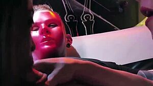 Daya Knight rides big cock in threesome