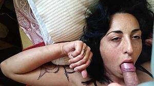 nerdy pussywillow surprises with huge cum facial