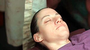 HUGE Cum Covered Brunette Gets DOUBLE Facial Action