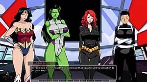 Infinity Crisis Part 2: Rough Threesome With Blonde, Brunette, And Redhead.