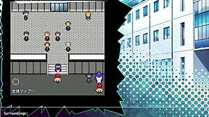 The second part of the monster fight in this anime hentai game with humiliation and bondage