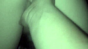 My wife moans deeply as I finger her wet pussy passionately