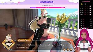 Vtuber Lewdneko Dives Into Hentai Game Shackles Of Ellswyn With Anal Futanari Femdom