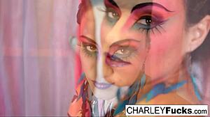 Charley says, Watch me tease my big tits and ass.