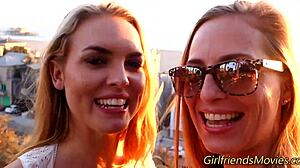 blonde teen pov licking and fingering in lesbian masturbation.