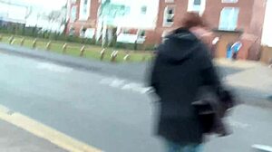 Naughty brunette teen leyla pissing outdoors in public