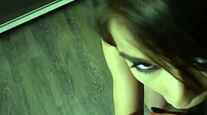 My horny latina stepsis rides a big cock cowgirl style, caught for cash.