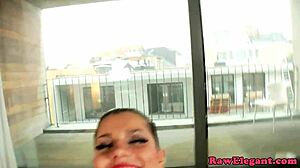 Frenchmaid Babe with Big Tits Gets Her Tight Ass Pounded by Huge BBC in Stockings