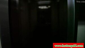 Horny latina babe in heels and stockings seduces her colleague.