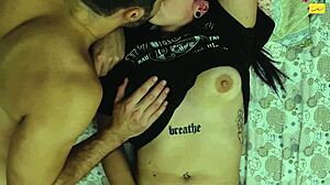 My intense orgasm from masturbating with nipple play feels unstoppable.