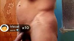 Is this Indonesian guy sucking while bathing, teasing you with every move?