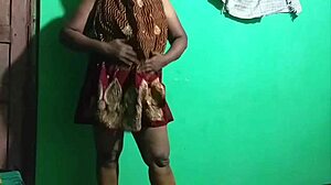 Indian Milf Using an Umbrella in a Fun Way