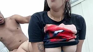 Latina beauty caught me with thick cock and rode hard. Her big ass bounced in homemade action.