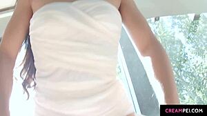 super hot mira enjoys a messy treat