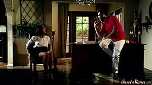 Hairy teen gets fucked deeply in intense taboo bedroom action