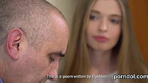 lovesome college girl nailed by older teacher in class