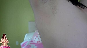 she's got that curvy body with big tits and she's guiding you through some close-up fingering and dirty talk