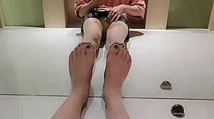 Ever seen a Chinese shemale climax in front of a mirror? Watch this!