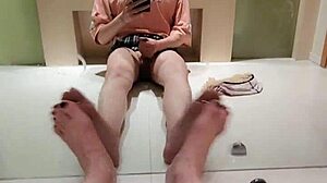 Ever seen a Chinese shemale climax in front of a mirror? Watch this!