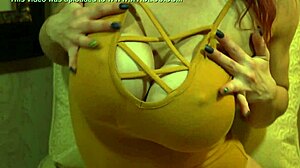 Redhead With Big Tits Gives Jerk Off Instructions While Teasing