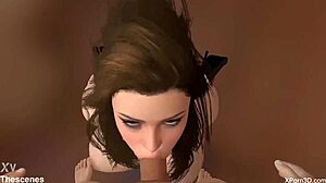 Wow, This 3D Hentai Busty Blonde Deepthroats Like Crazy in POV