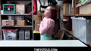 Theystole - cute teen 18+ redhead shoplifter april reid fucked by security guard for no jail after stealing jewelry
