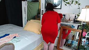 Young Curvy Friend With Big Ass Helps Choose Dress For Date