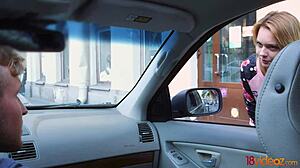 Emily Thorne gives blowjob doggystyle 😏