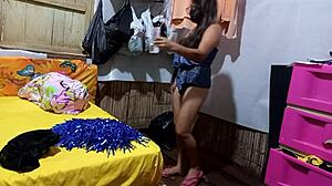 Milf Practices Sexy Dances Then Rides Stepbrother's Tiny Dick