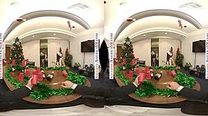 Ashley Lane, Gracie Green, and Stephanie West Share Passionate Lesbian Sex After Holiday Party