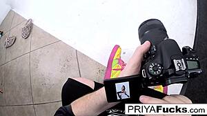 Indian milf priya rai masturbates and squirts all over